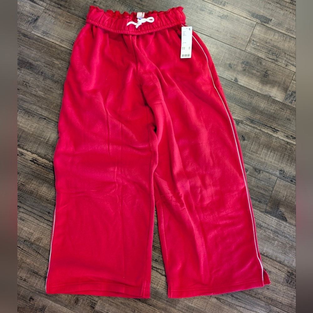 Women's Out From Under Red Sweatpants With White Stripe
